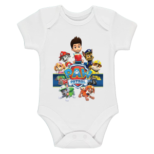 Бяло бебешко боди- Пес Патрул