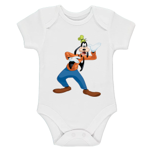 Бяло бебешко боди- Гуфи