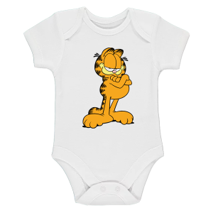 Бяло бебешко боди- Гарфилд
