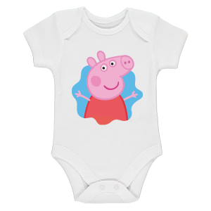Бяло бебешко боди- Пепа Пиг