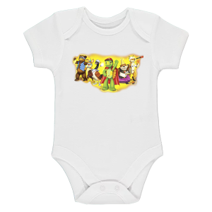 Бяло бебешко боди- Костенурката Франклин