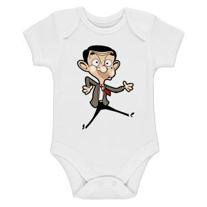 Бяло бебешко боди- Мистър Бийн