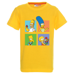 Цветна детска тениска- Семейство Симпсън