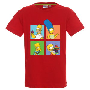 Цветна детска тениска- Семейство Симпсън