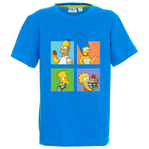 Цветна детска тениска- Семейство Симпсън