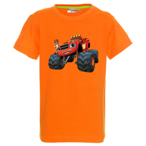 Цветна детска тениска- Пламъчко и машините