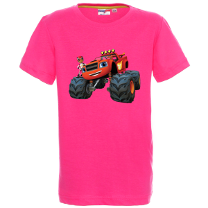 Цветна детска тениска- Пламъчко и машините