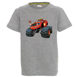 Цветна детска тениска- Пламъчко и машините