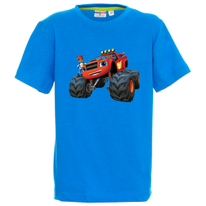 Цветна детска тениска- Пламъчко и машините