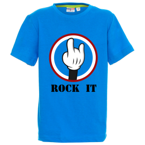 Цветна детска тениска- Rock it
