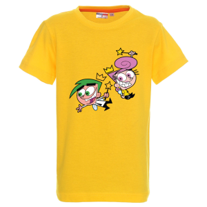 Цветна детска тениска- Кръстници вълшебници