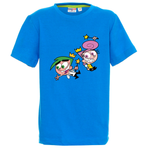 Цветна детска тениска- Кръстници вълшебници