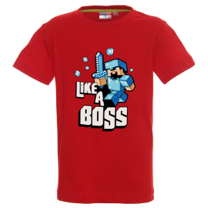 Цветна детска тениска- Like a boss 