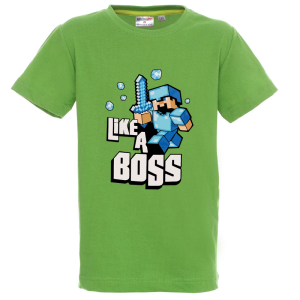 Цветна детска тениска- Like a boss 