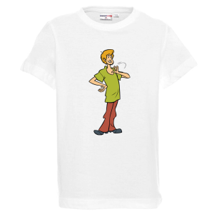 Бяла детска тениска- Шаги