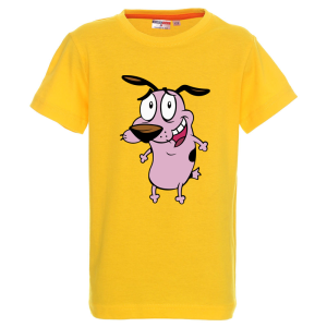 Цветна детска тениска- Кучето Кураж