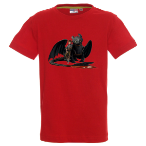 Цветна детска тениска- Как да дресираш дракон