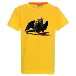 Цветна детска тениска- Как да дресираш дракон