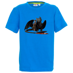 Цветна детска тениска- Как да дресираш дракон