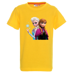 Цветна детска тениска- Замръзналото кралство, Анна и Елза