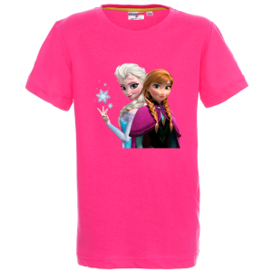 Цветна детска тениска- Замръзналото кралство, Анна и Елза