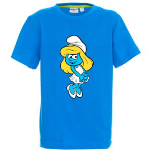 Цветна детска тениска- Смърфиета