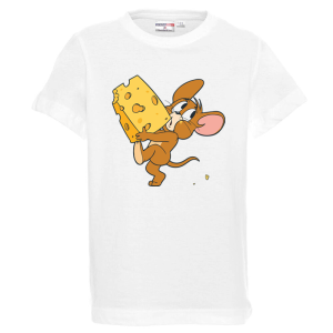 Бяла детска тениска- Джери