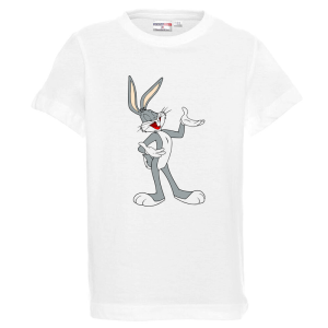 Бяла детска тениска- Бъгс Бъни
