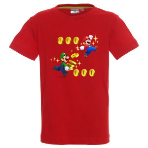Цветна детска тениска- Супер Марио