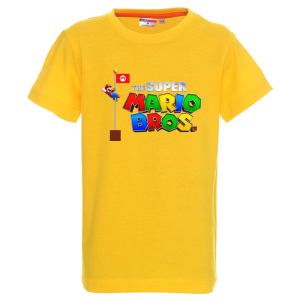Цветна детска тениска- Супер Марио