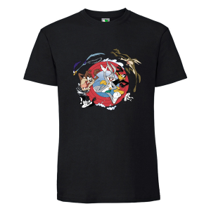 Черна мъжка тениска- Анимационни герои