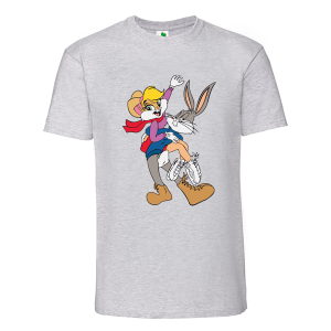 Цветна мъжка тениска- Бъгс и Лола