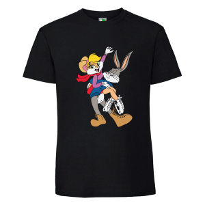 Черна мъжка тениска- Бъгс и Лола