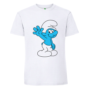 Бяла мъжка тениска- Смърф