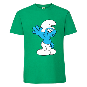 Цветна мъжка тениска- Смърф