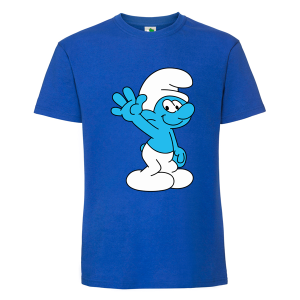 Цветна мъжка тениска- Смърф