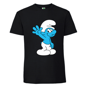 Черна мъжка тениска- Смърф