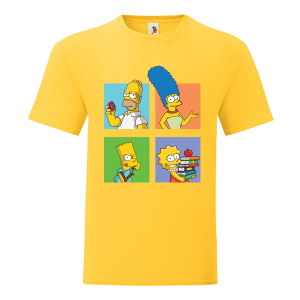 Цветна мъжка тениска- Семейство Симпсън