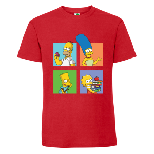 Цветна мъжка тениска- Семейство Симпсън