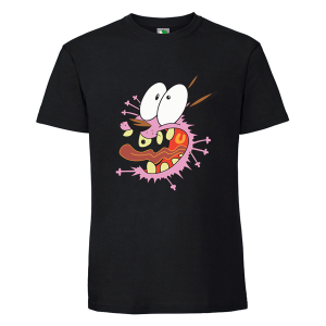 Черна мъжка тениска- Кучето Кураж