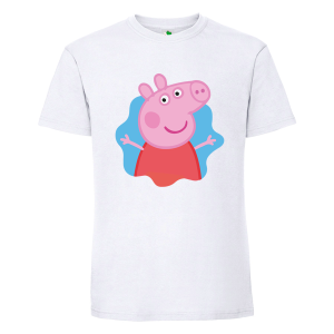 Бяла мъжка тениска- Пепа Пиг