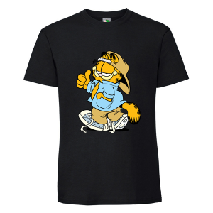 Черна мъжка тениска- Гарфилд