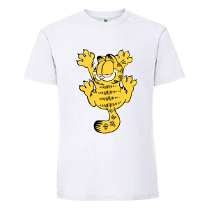 Бяла мъжка тениска- Гарфилд