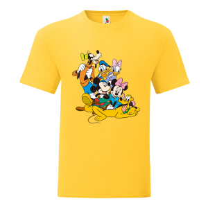Цветна мъжка тениска- Мики и приятели
