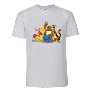 Цветна мъжка тениска- Мечо Пух