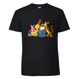 Черна мъжка тениска- Мечо Пух