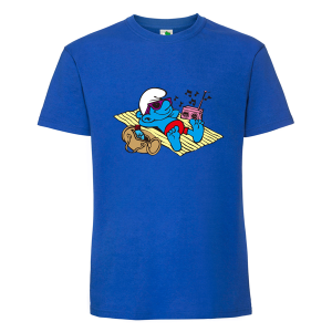 Цветна мъжка тениска- Смърф