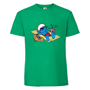 Цветна мъжка тениска- Смърф