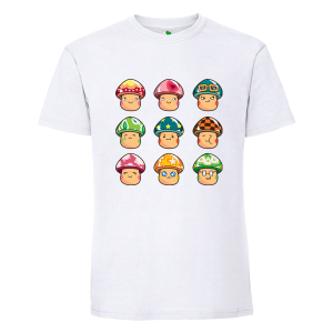 Бяла мъжка тениска- Супер Марио