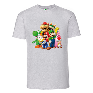 Цветна мъжка тениска- Супер Марио